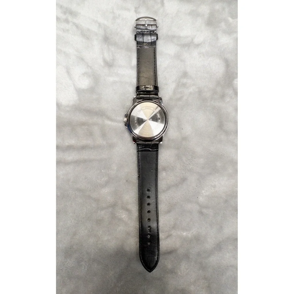 Casio MTP-VD01 Mens 43mm Day Indicator Watch Black Leather Band New Battery